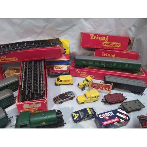 207 - Good Large Lot of Triang/Hornby Trains etc to include Locomotives, Track, Carriages etc