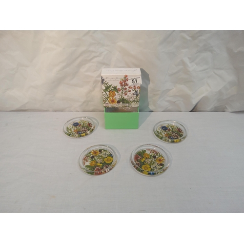 81 - Boxed set of The Metropolitan Museum of art glass coasters