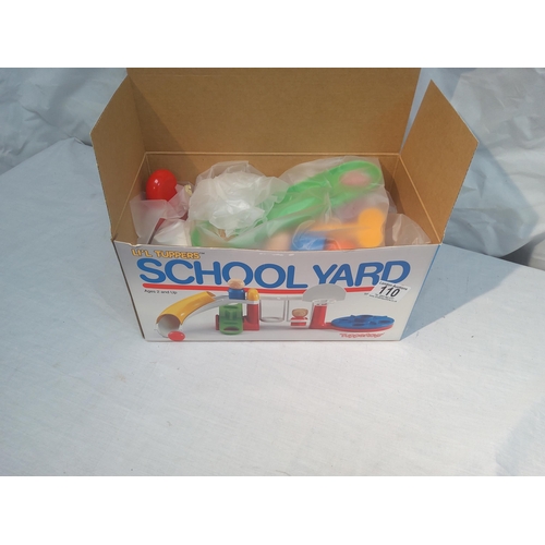 110 - Vintage Tupper toys school yard set boxed