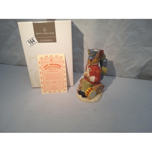 164 - Mint and Boxed Ltd Edition Royal Doulton Toy Soldiers Bunnykins Jug