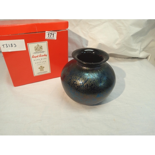 171 - Boxed Royal Brierley Art Glass Vase