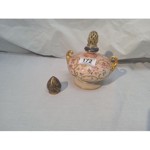 172 - Taylor, Tunnicliffe and Co Perfume Bottle in the Form of an Oil Lamp