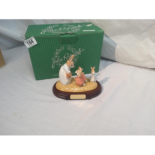 184 - Mint and Boxed Beswick Mrs Rabbit and the 4 Bunny's Figurine