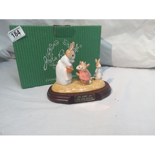 184 - Mint and Boxed Beswick Mrs Rabbit and the 4 Bunny's Figurine