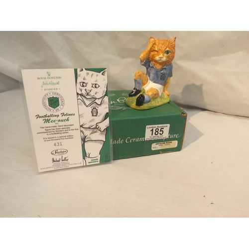 185 - Mint and Boxed Beswick Footballing Felines Figurine