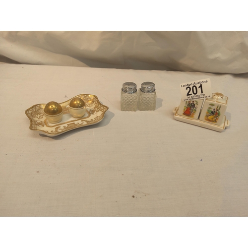 201 - Lot of Assorted Salt/Pepper Shakers