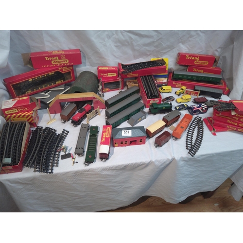 207 - Good Large Lot of Triang/Hornby Trains etc to include Locomotives, Track, Carriages etc