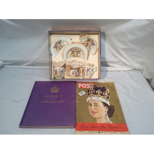 220 - Mint and Boxed Coronation China Set plus other Royalty Items