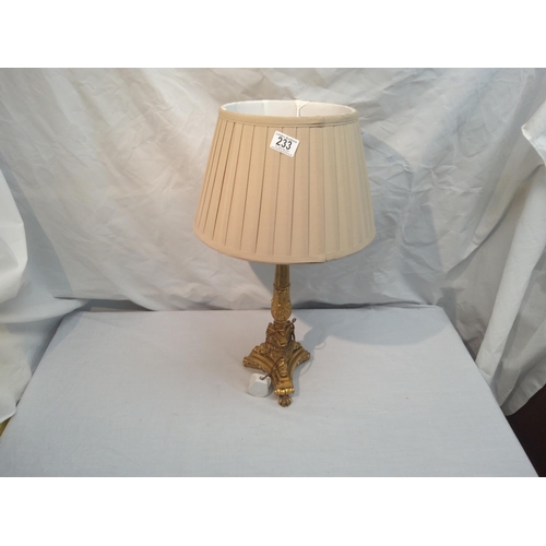 233 - Giltwood Lamp and Shade