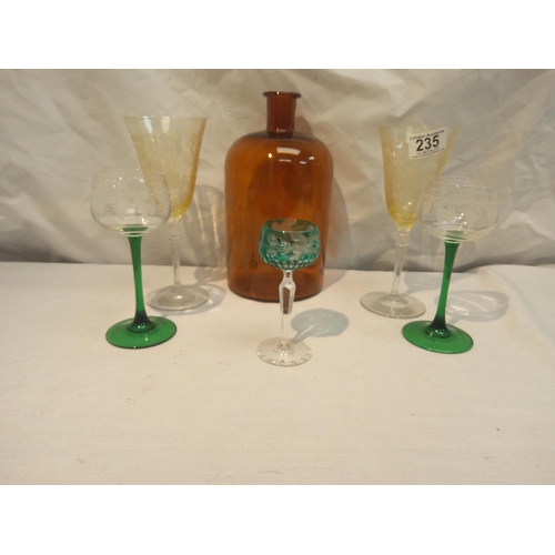 235 - Good Lot of Glass to Include Pair of Edwardian Wine Glasses