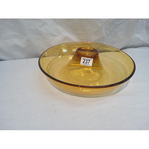 237 - 1970s Swiezel Glass Mushroom Bowl