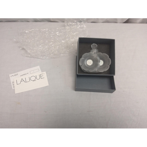 78 - Boxed Lalique crystal perfume bottle