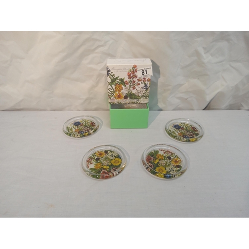 81 - Boxed set of The Metropolitan Museum of art glass coasters