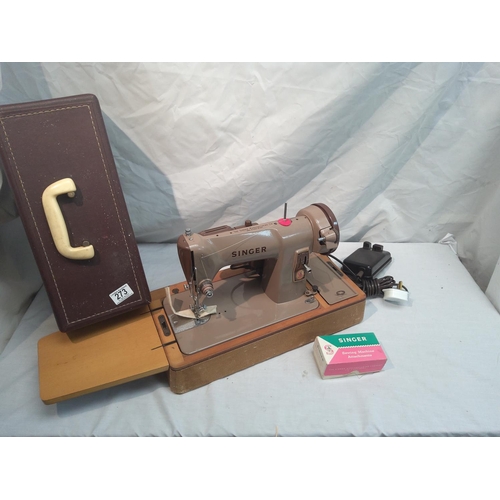 273 - Vintage Cased Singer Sewing Machine