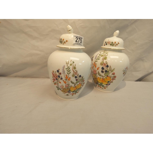 275 - Pair of Aynlsey Urns