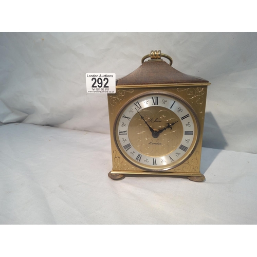 292 - Vintage St James Brass Mantle Clock