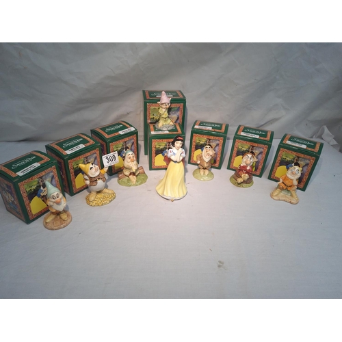 309 - New and Boxed Set-Royal Doulton Snow White and the Seven Dwarfs