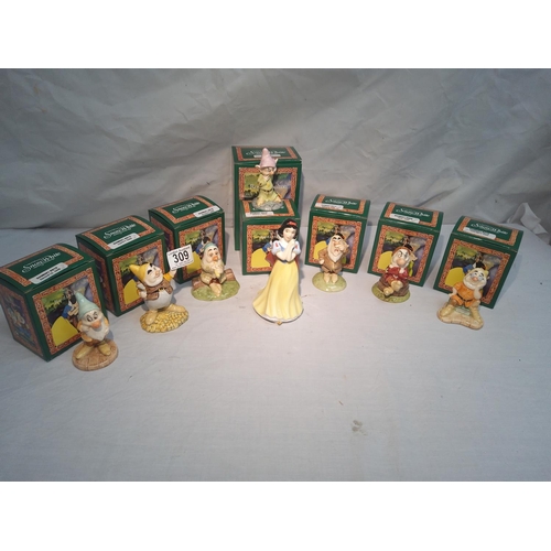 309 - New and Boxed Set-Royal Doulton Snow White and the Seven Dwarfs