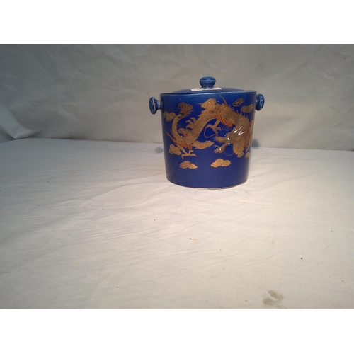 322 - Vintage Japanese Tea Caddy/Biscuit Barrel