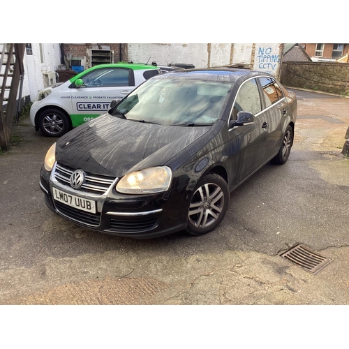 1 - Black VOLKSWAGEN Jetta 2007. 137,180 Miles. MOT JUNE 2023. Leather Interior, Good Spec. Automatic. D... 