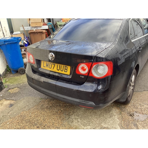 1 - Black VOLKSWAGEN Jetta 2007. 137,180 Miles. MOT JUNE 2023. Leather Interior, Good Spec. Automatic. D... 