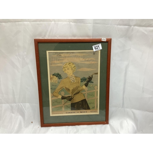 621 - Framed 1950s Golfing Magazine