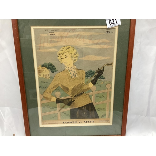 621 - Framed 1950s Golfing Magazine