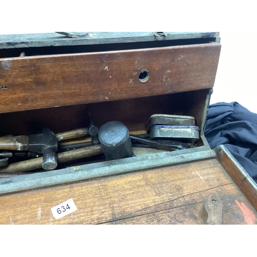 634 - Large Vintage Tool Chest Containing Vintage Tools