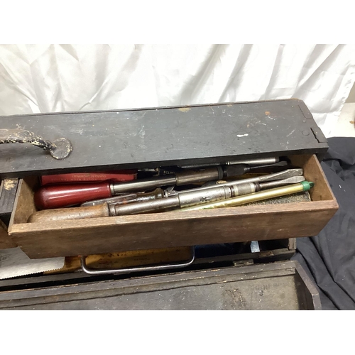 636 - Large Vintage Tool Chest Containing Vintage Tools