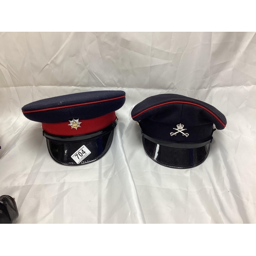 704 - 2 Military Caps-Royal Anglican and 1 Other