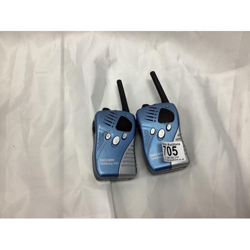 705 - Telcom Talkeasy 100 Walkie Talkies and a Compass