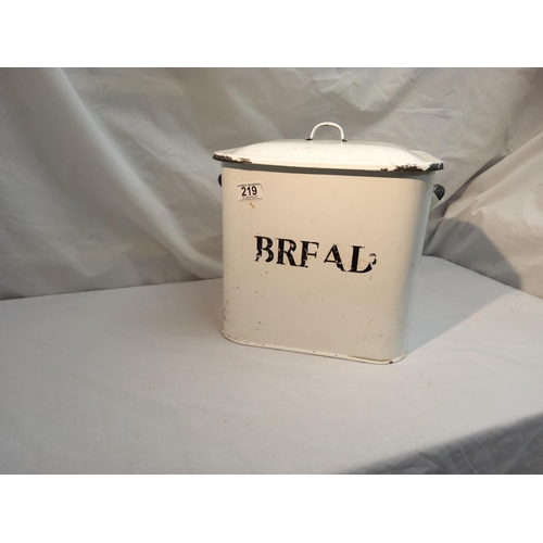 219 - Vintage Enameled Bread Bin