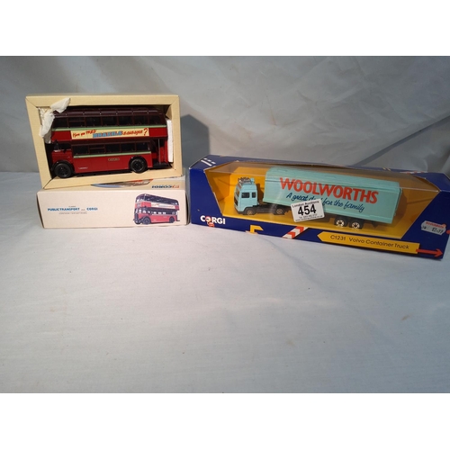 454 - Corgi Woolworths Truck and a Corgi Classics Oxford Bus