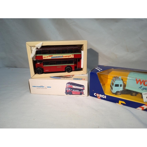 454 - Corgi Woolworths Truck and a Corgi Classics Oxford Bus