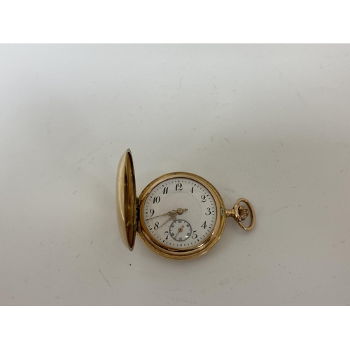 17 - Aureole 14k Gold Pocket Watch 26.6g