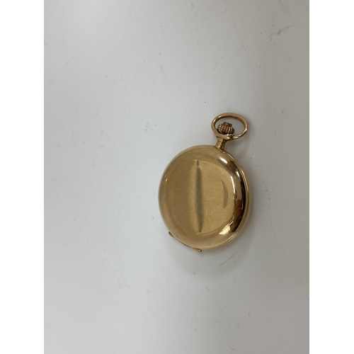 17 - Aureole 14k Gold Pocket Watch 26.6g