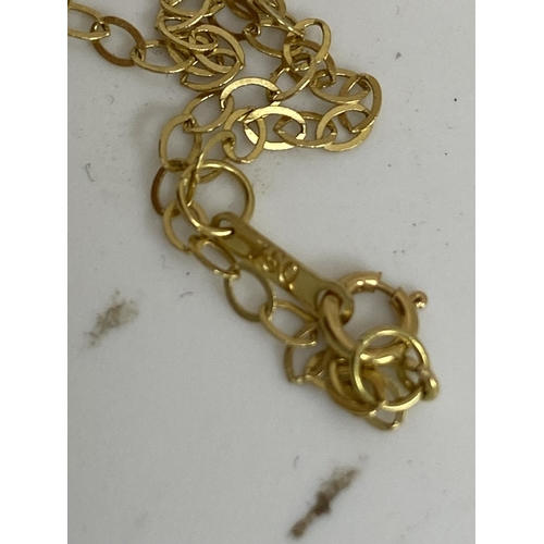 20 - 18K Gold Brian de Staic Clonfert Pendant on 40cm 18k Gold Chain