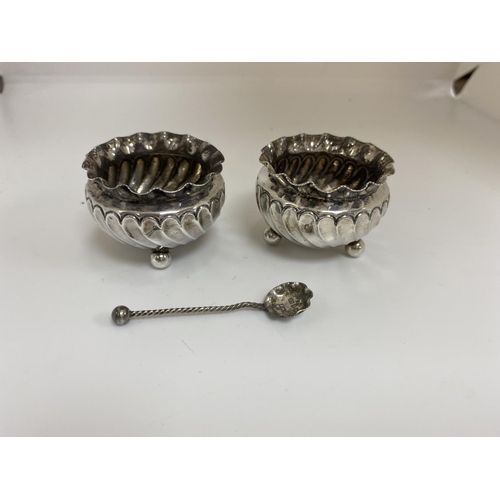 5 - Pair of Hallmarked Victorian Silver Salts 45g