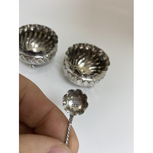 5 - Pair of Hallmarked Victorian Silver Salts 45g