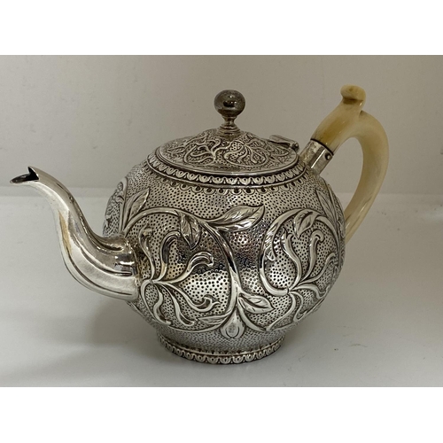 8 - Hallmarked Victorian Silver Teapot London 1878 275g