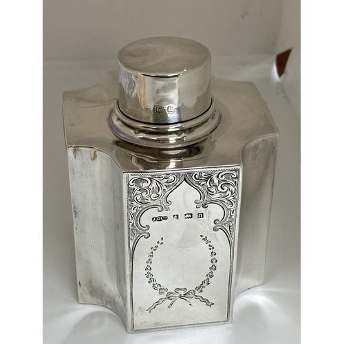 9 - Hallmarked Silver Tea Caddy-Joseph Gloster 1912/Birmingham 140g