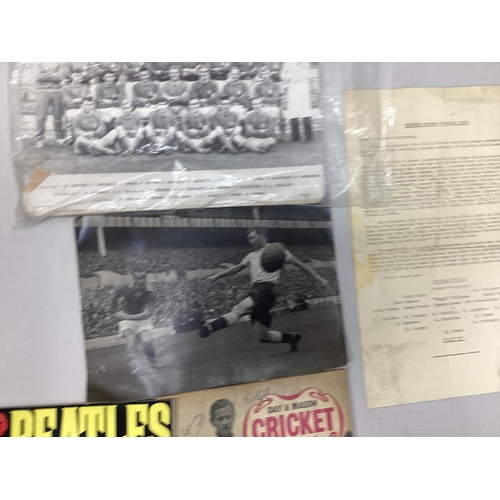 777 - Lot of Ephemera/Old Photographs incl. Chelsea Squad Photo, The Beatles etc