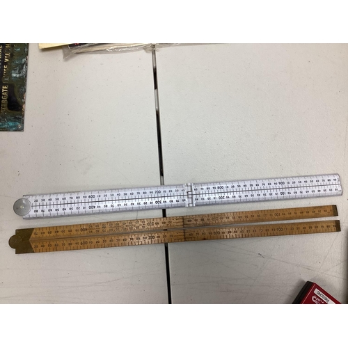 801 - 2 Vintage Folding Rulers