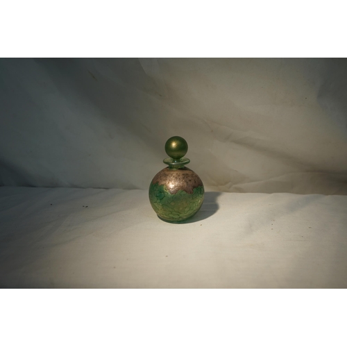 806 - Signed Isle of Wight Glass Perfume Bottle