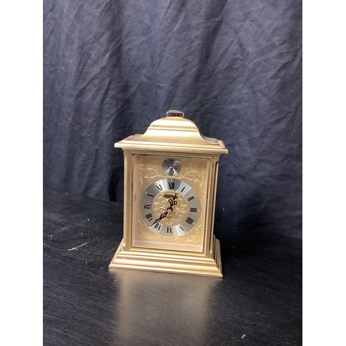 822 - Rhythm Tempus Fugit Brass Carriage Clock