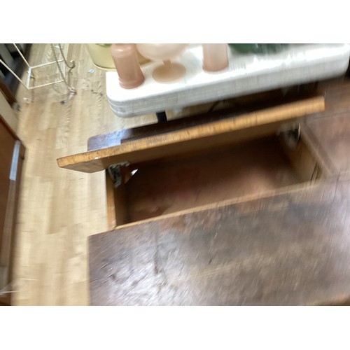 818 - Old Antique Double School Desk