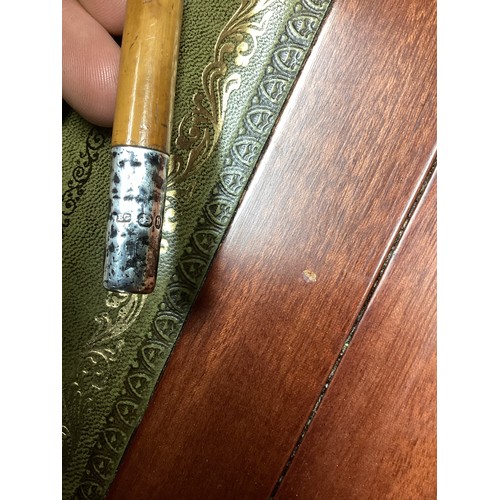 824 - Victorian Silver Handled Swagger Stick