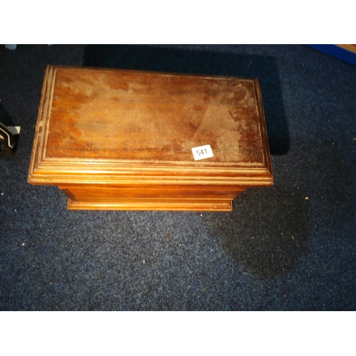 474 - Old Wooden Box with Pull Out Drawer