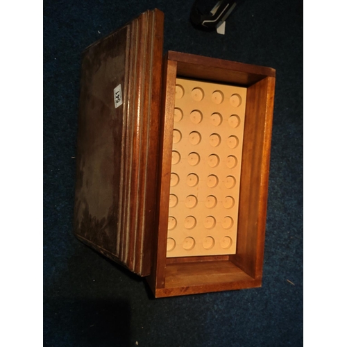 474 - Old Wooden Box with Pull Out Drawer