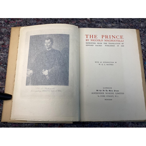 129 - Ltd Edition The Prince
Machiavelli Niccolo

Published by London: de la More, Alexander Moring, 1929